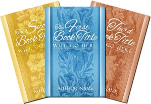 Book cover designs for a series of poetry or novels